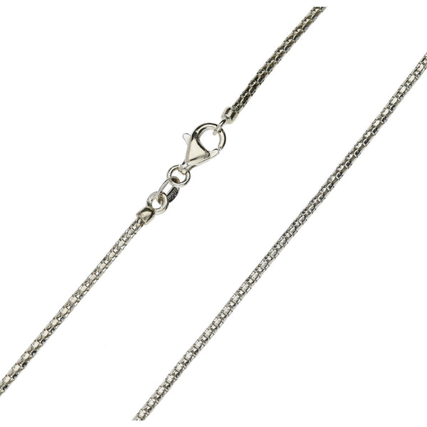 9ct White Gold 15 Inch Fine Chain - 2.7g