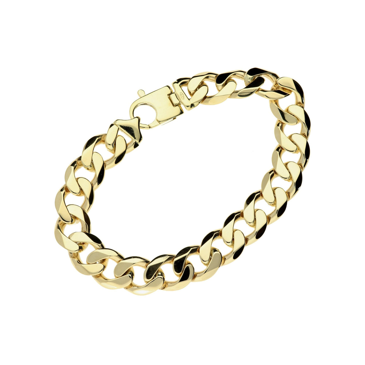 9ct Yellow Gold Heavy Curb Bracelet 60.6g