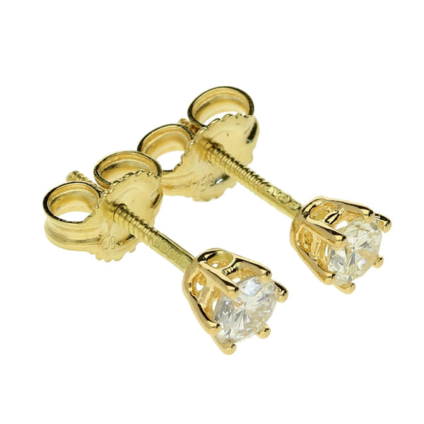 18ct Yellow Gold Diamond Stud Earrings - 0.54ct
