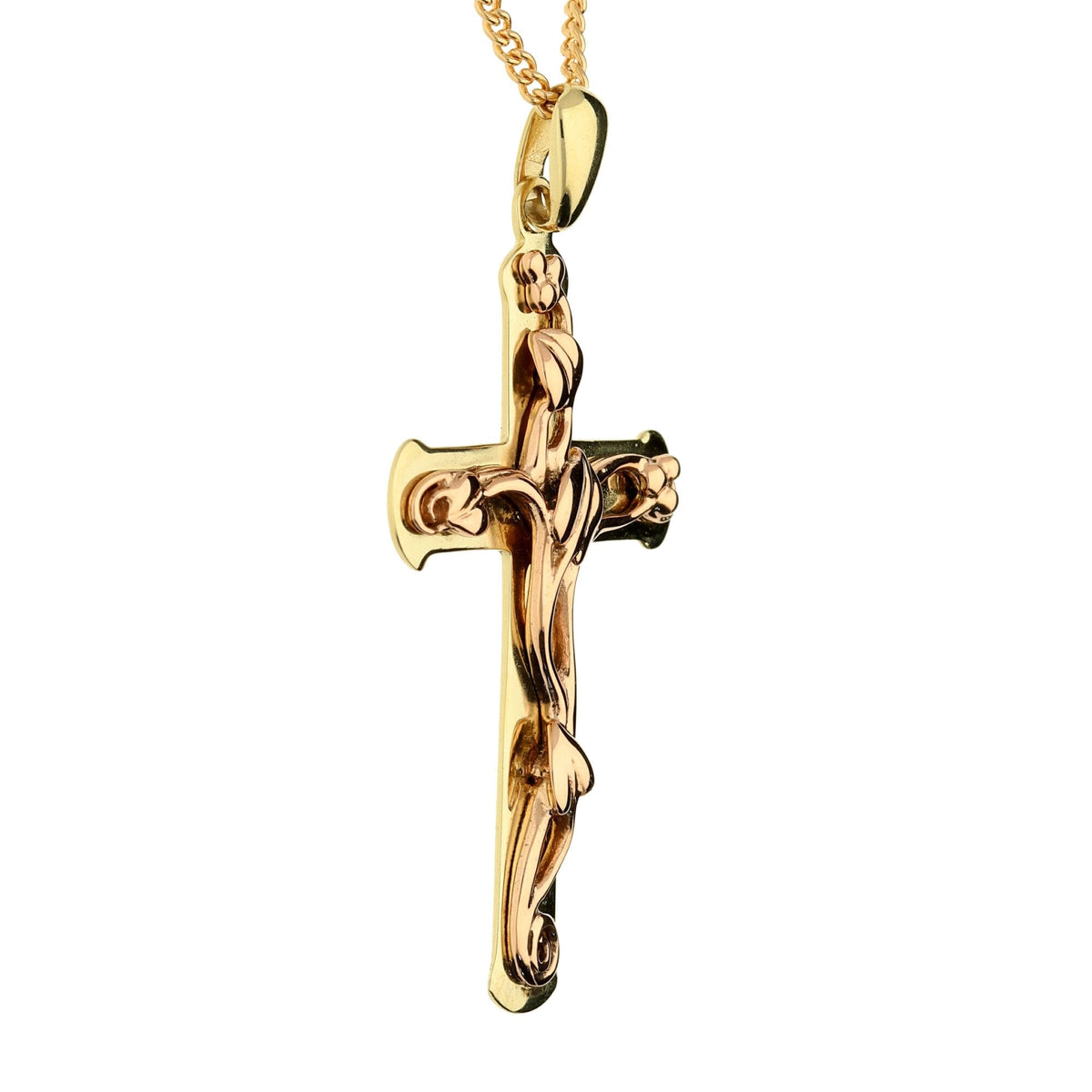 9ct Rose Gold Clogau Chain + 10ct Clogau Cross - 6.8g