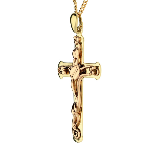 9ct Rose Gold Clogau Chain + 10ct Clogau Cross - 6.8g