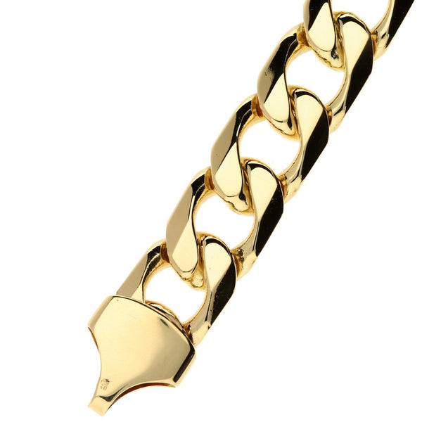 9ct Yellow Gold Curb Bracelet - 8 Inches - 62.4g