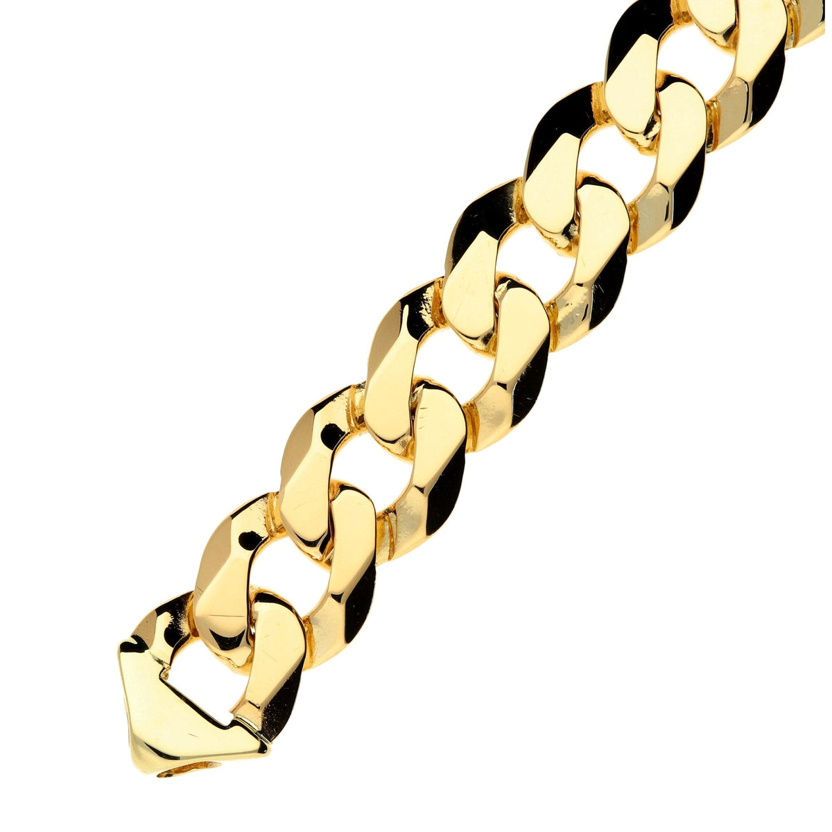9ct Gold Heavy Curb Bracelet 9 Inch - 60.5g