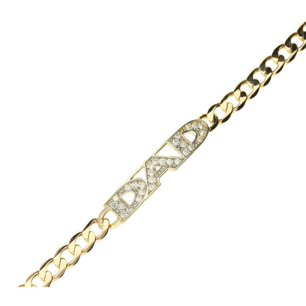 9ct Yellow Gold Dad ID Bracelet - 9.9g