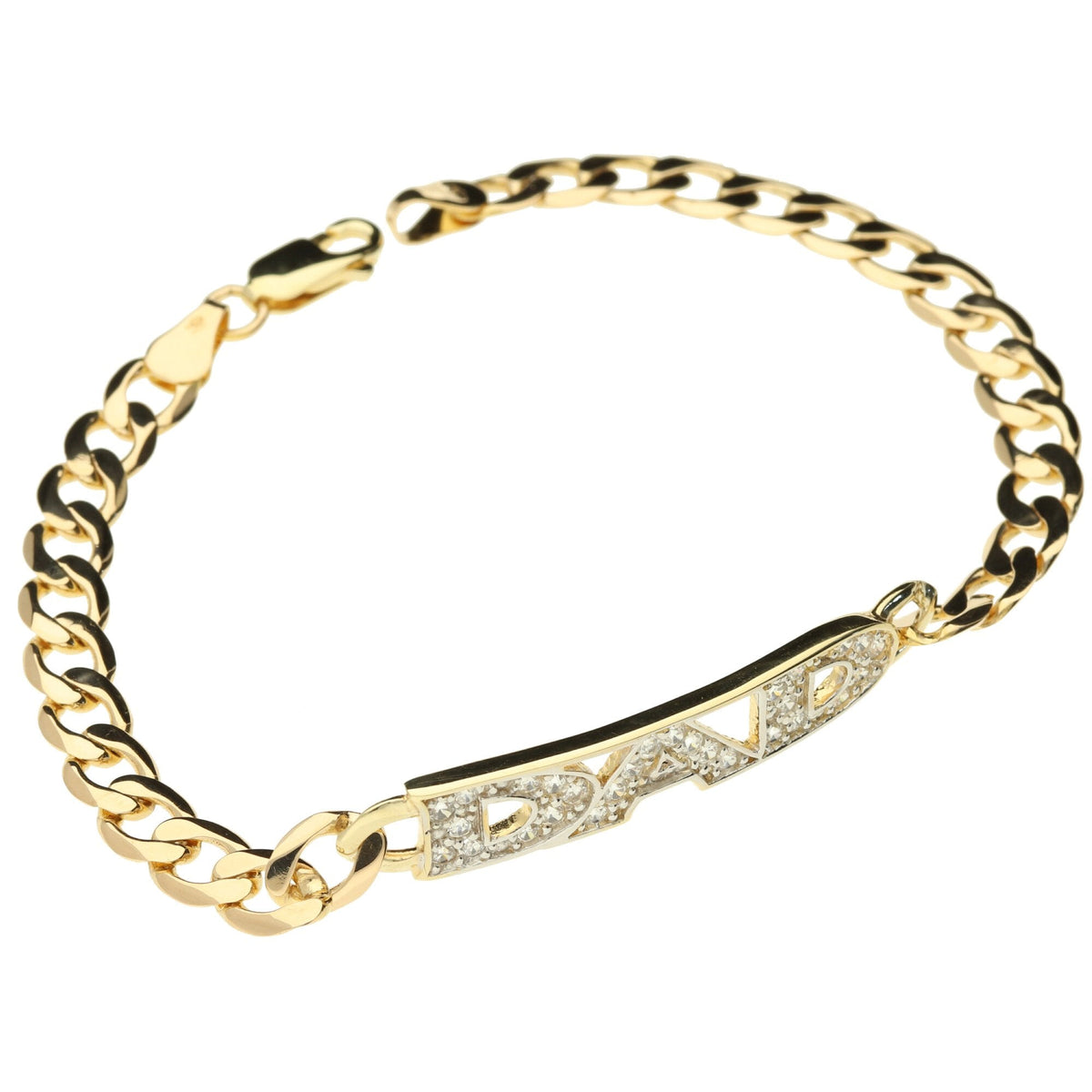 9ct Yellow Gold Dad ID Bracelet - 9.9g