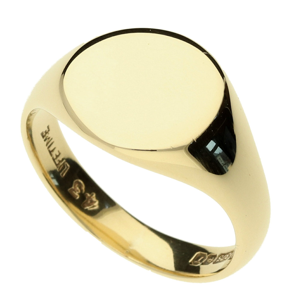 9ct Yellow Gold Signet Ring - Size S - 7.4g