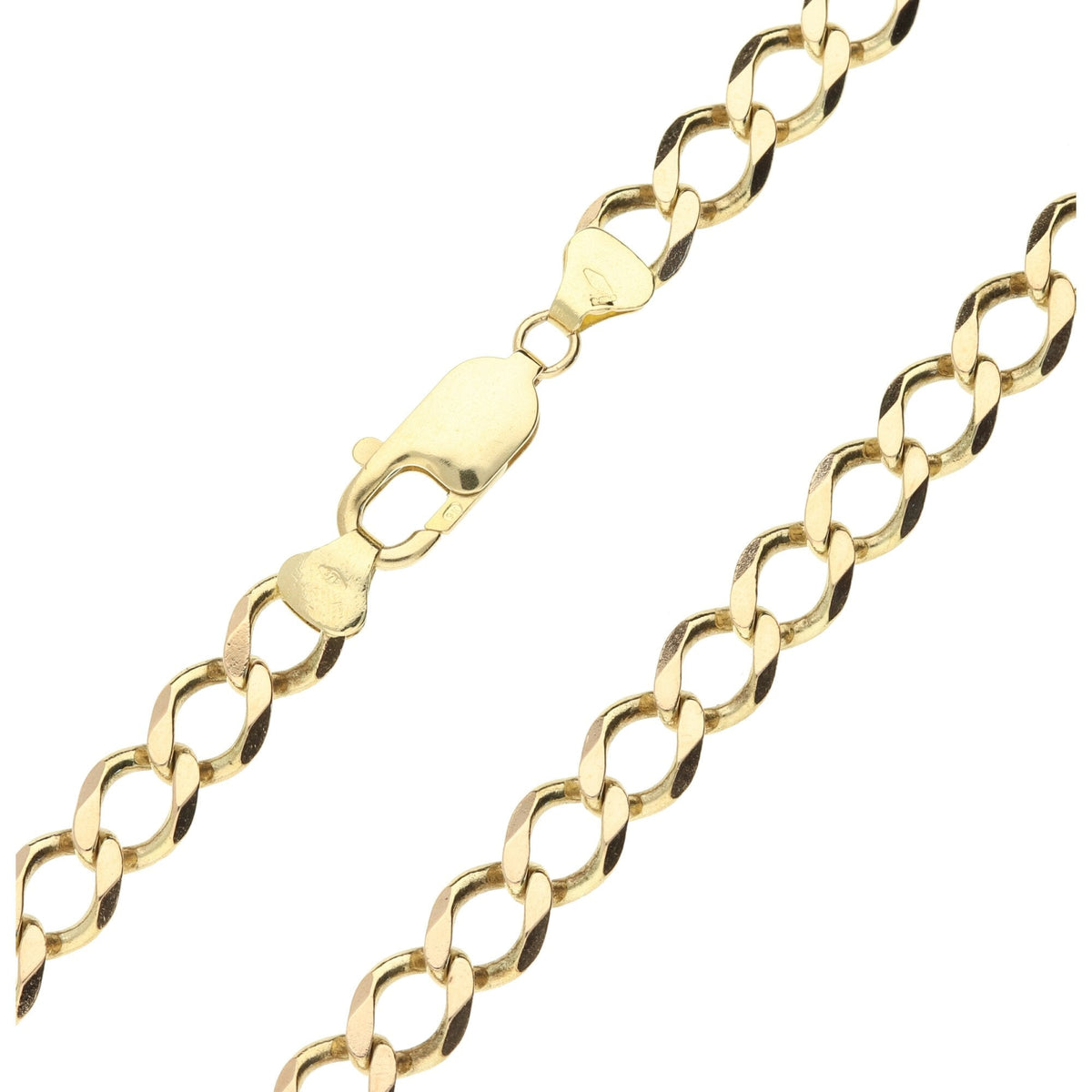 9ct Yellow Gold Curb Chain - 24 inch - 30.0g
