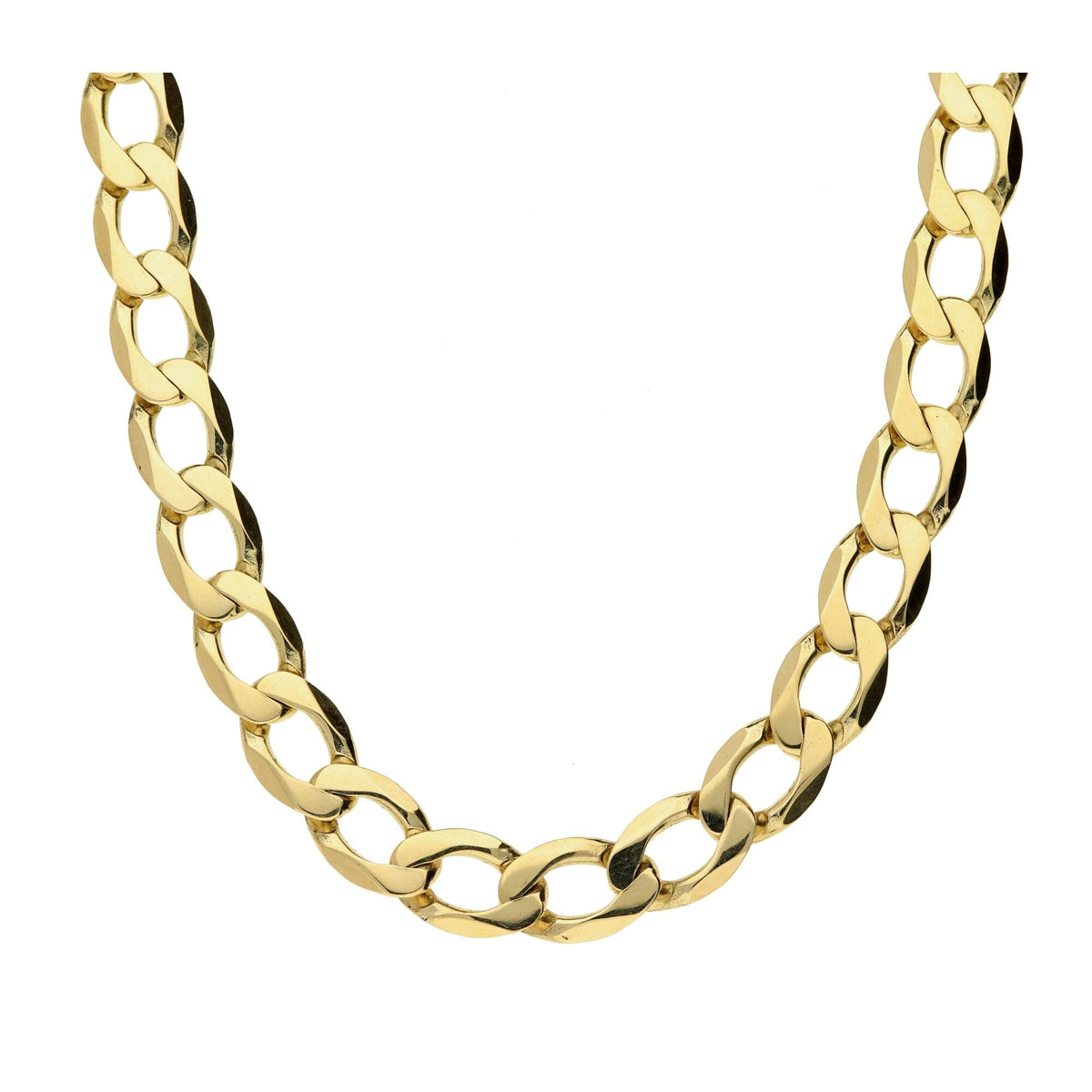 9ct Yellow Gold Curb Chain - 20 inch - 28.8g