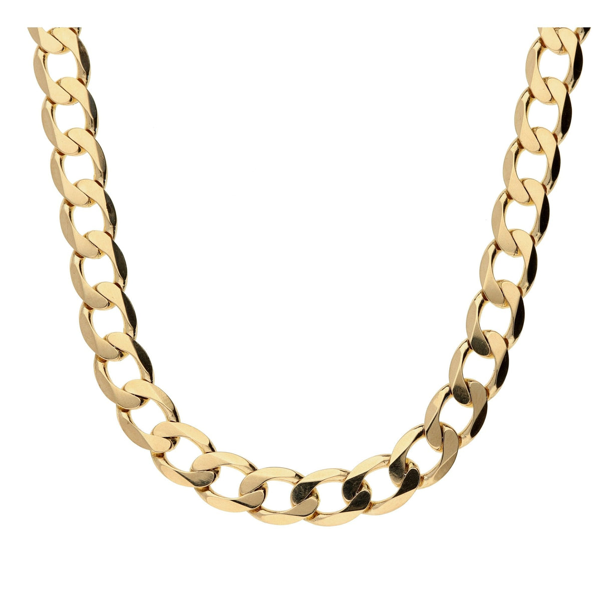 9ct Yellow Gold Curb Chain - 18 inch - 22.7g