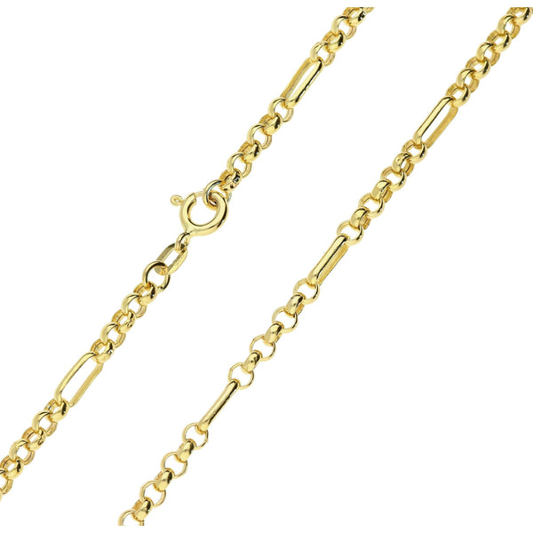 9ct Gold 20 inch Ladies Belcher Figaro Chain - 5.7g