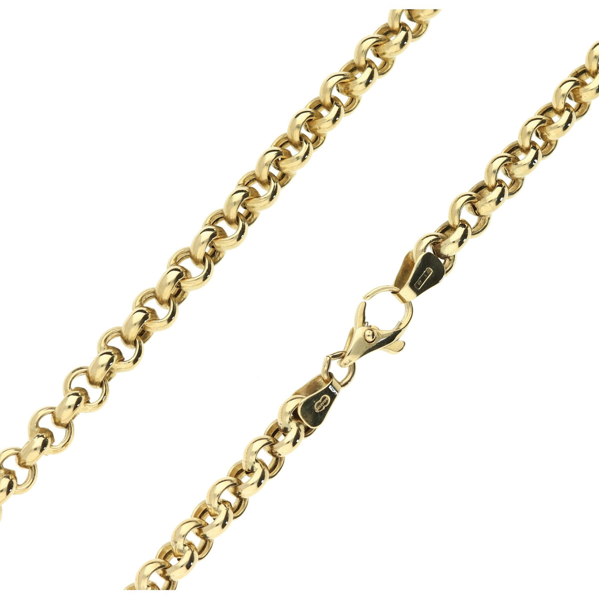 9ct Gold 18 inch Hollow Belcher Chain - 15.9g
