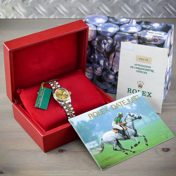 Datejust 69173 - Champagne Baton Dial - 1995