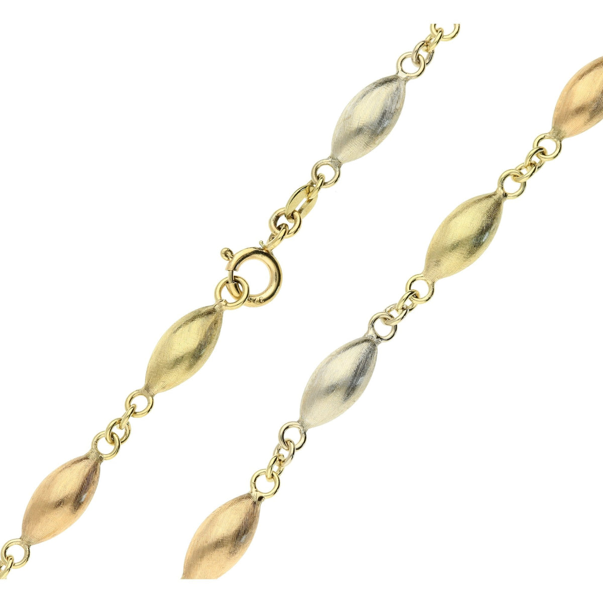 9ct Fancy Multi-Tone Gold Necklace 32" - 27.1g
