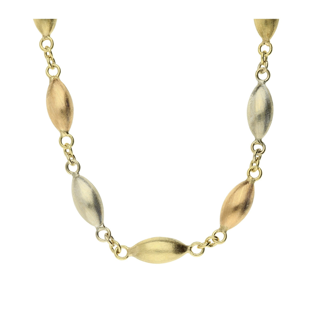 9ct Fancy Multi-Tone Gold Necklace 32" - 27.1g