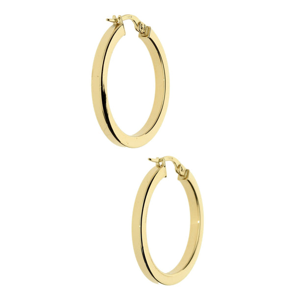 9ct Yellow Gold Hoop Earrings 1.8g