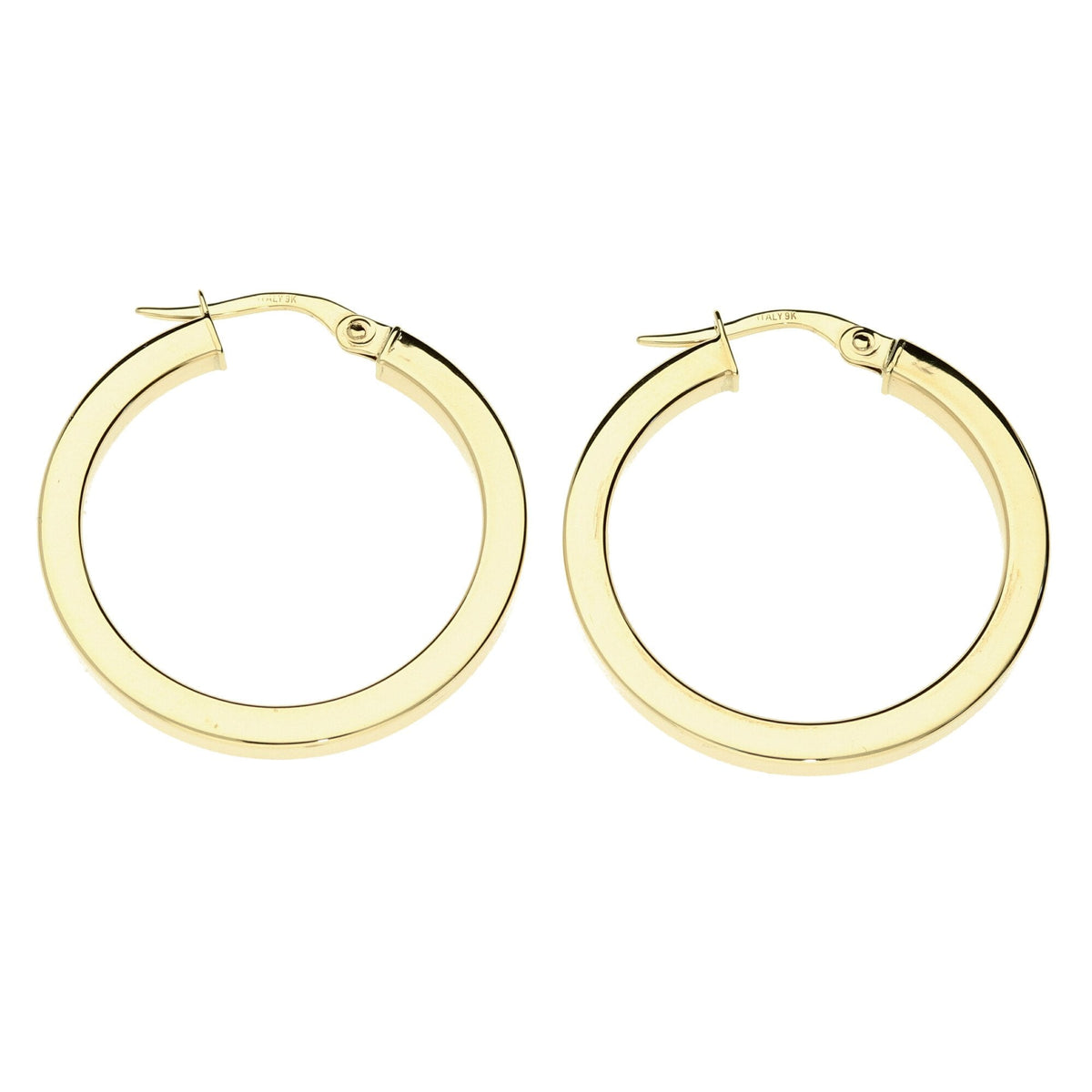 9ct Yellow Gold Hoop Earrings 1.8g