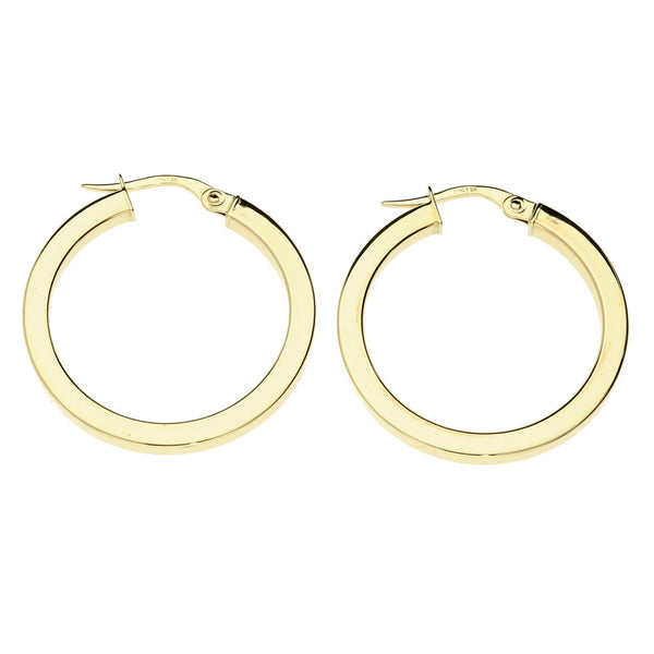 9ct Yellow Gold Hoop Earrings 1.8g