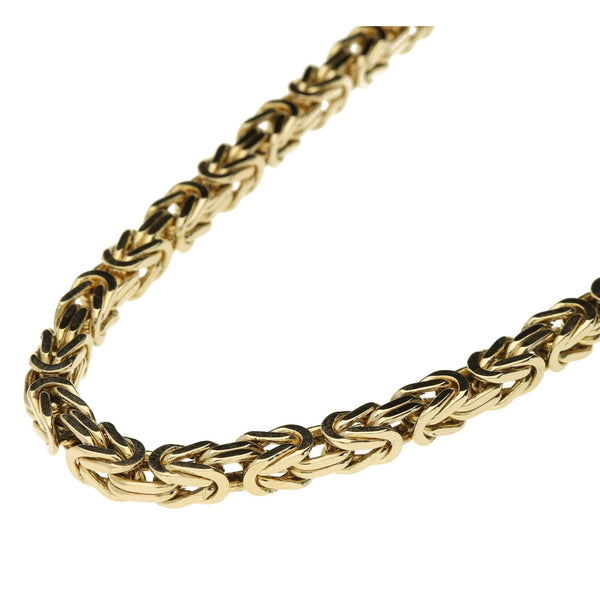 9ct Yellow Gold Heavy Byzantine Gents Chain - 28 inch - 101.2g