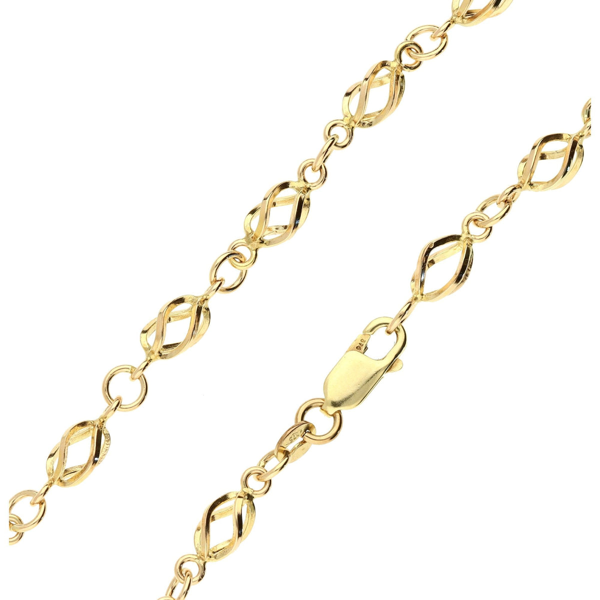 9ct Yellow Gold Fancy Necklace - 26 inch - 18.7g