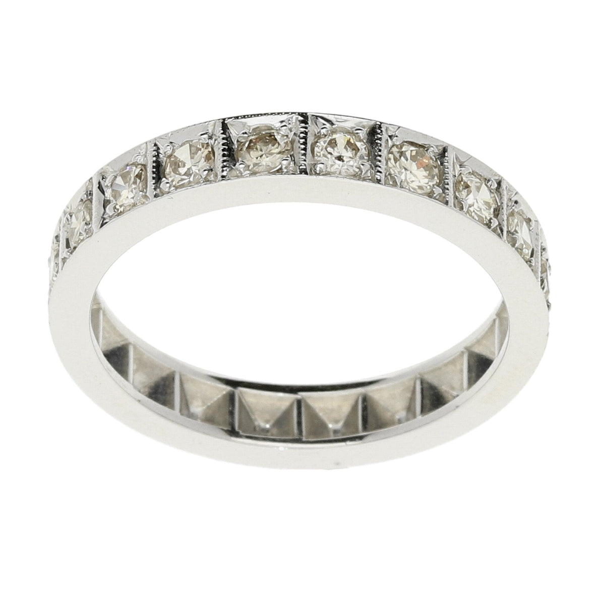 18ct White Gold Diamond Half Eternity Ring - 0.50ct