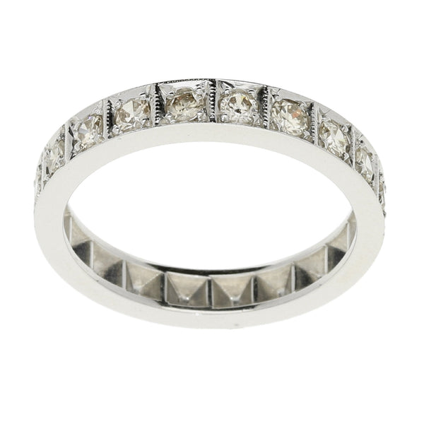 18ct White Gold Diamond Half Eternity Ring - 0.50ct