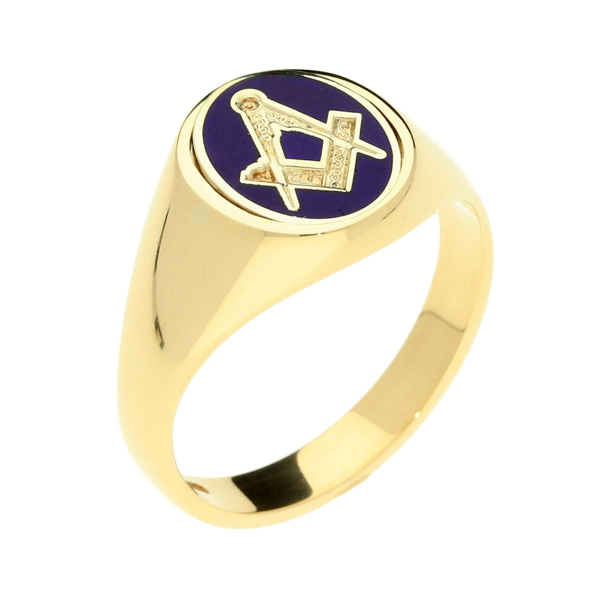 9ct Yellow Gold Masonic Reversible Ring - 7.2g