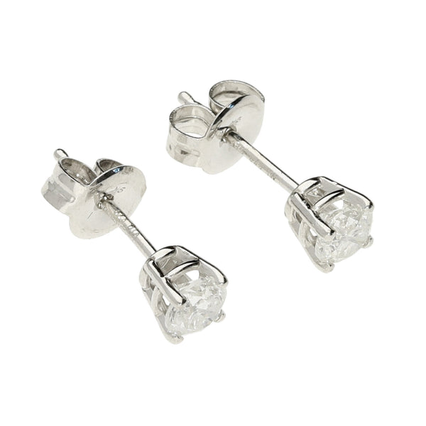 9ct White Gold Diamond Stud Earrings - 0.39ct