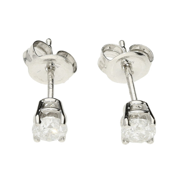 9ct White Gold Diamond Stud Earrings - 0.39ct