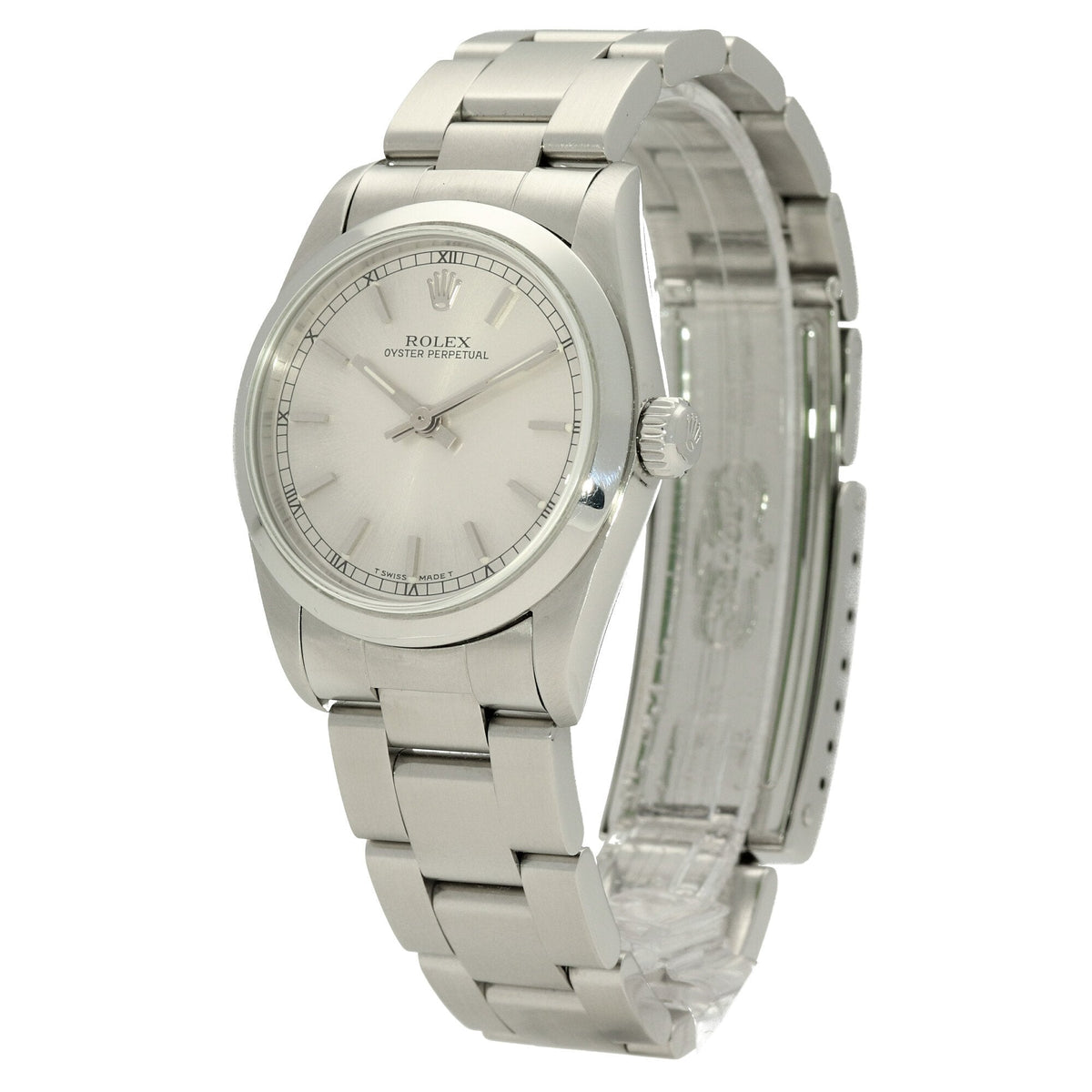 Oyster Perpetual 67480 - Midsize Watch - Silver Dial - 1999