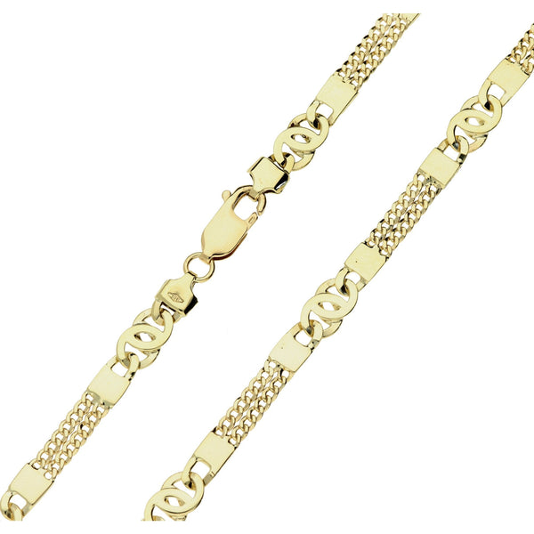 9ct Yellow Gold Fancy Necklace - 18 inch - 16.6g