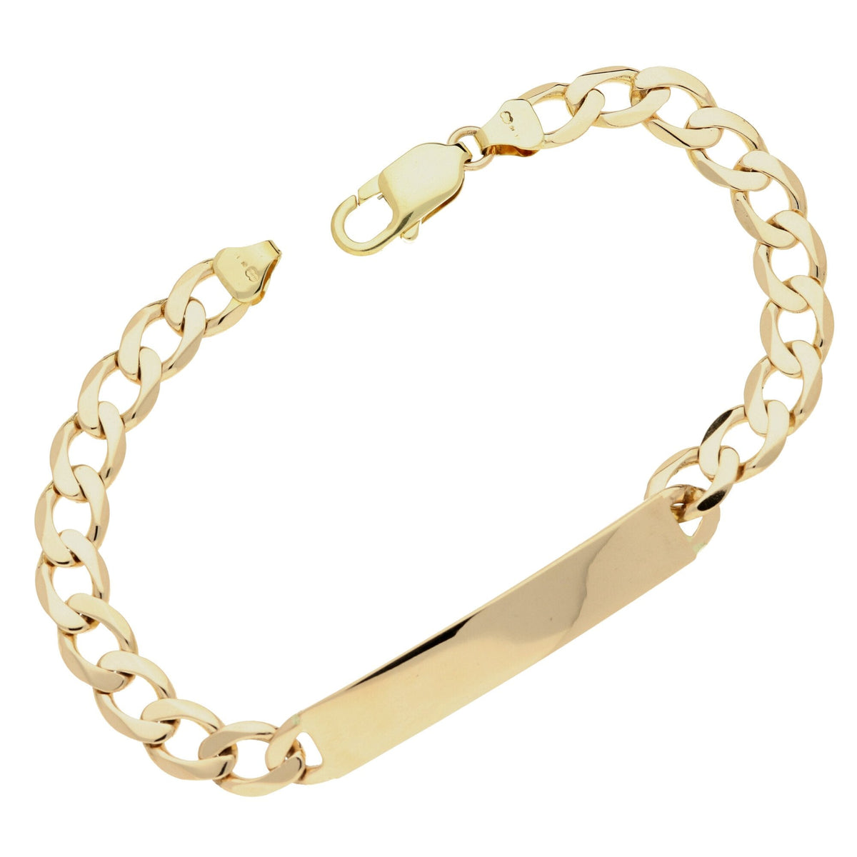 9ct Yellow Gold Identity Bracelet - 8 inch - 14g