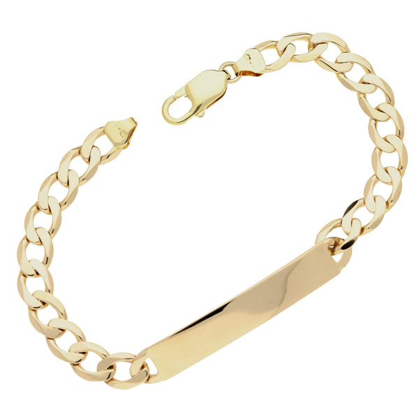 9ct Yellow Gold Identity Bracelet - 8 inch - 14g