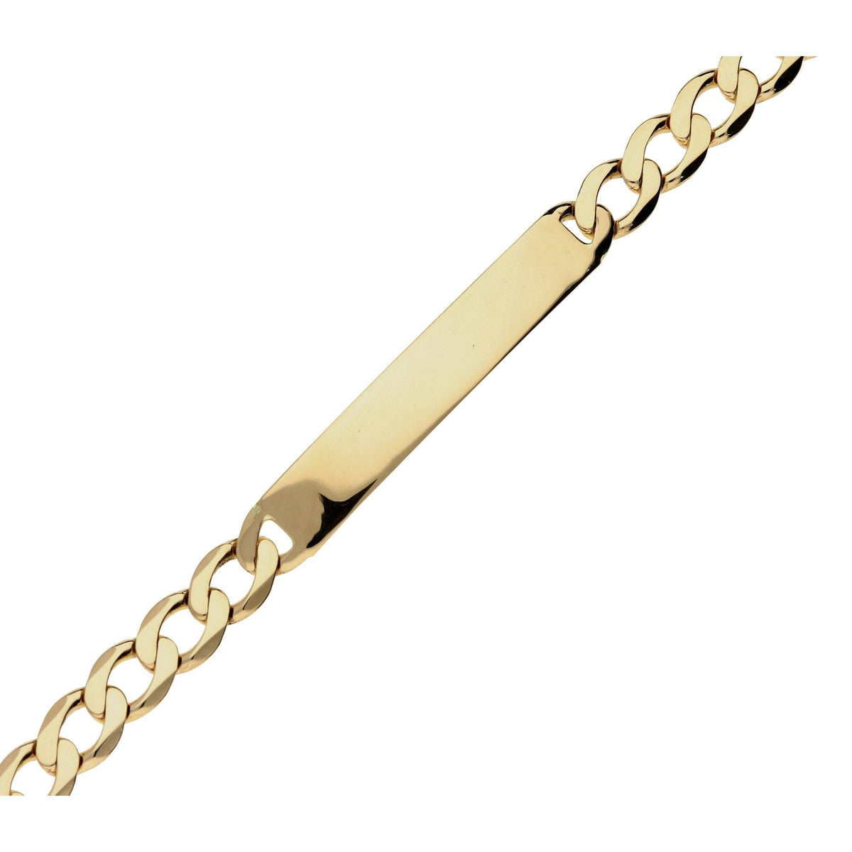 9ct Yellow Gold Identity Bracelet - 8 inch - 14g