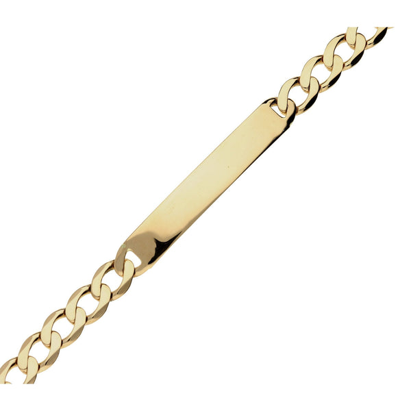 9ct Yellow Gold Identity Bracelet - 8 inch - 14g