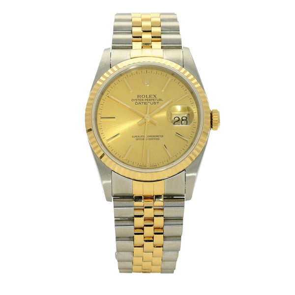 Datejust 16233 - Gents Watch - Champagne Baton Dial - 1990