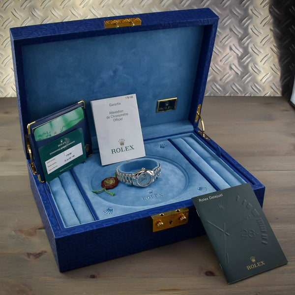 Datejust 179166 - Ladies Platinum & Diamond Watch - 2005