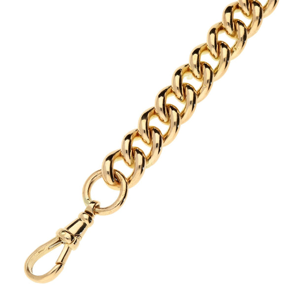 9ct Rose Gold Albert Bracelet - 8 Inch - 41.2g