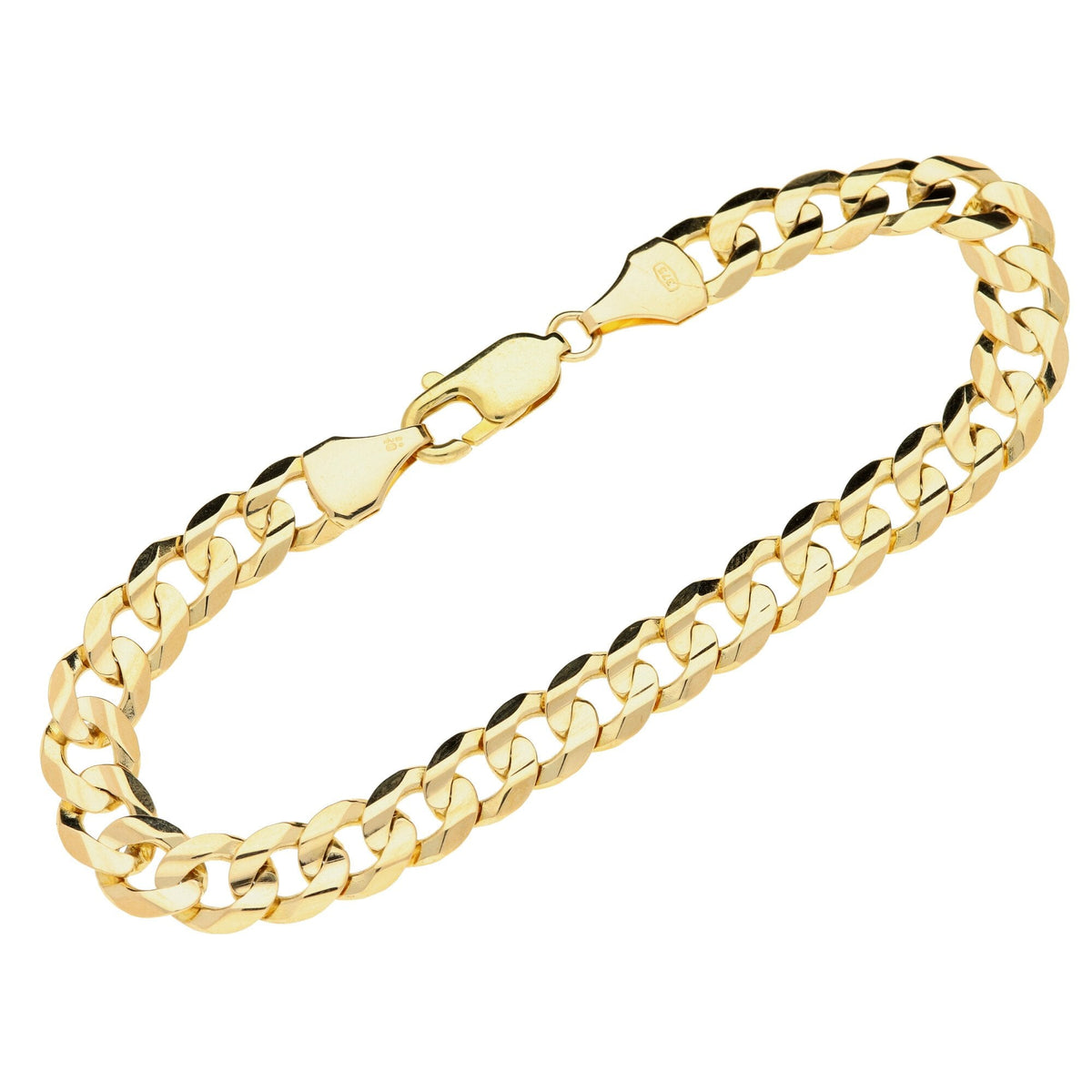 9ct Yellow Gold Curb Bracelet 8 inch - 16.1g