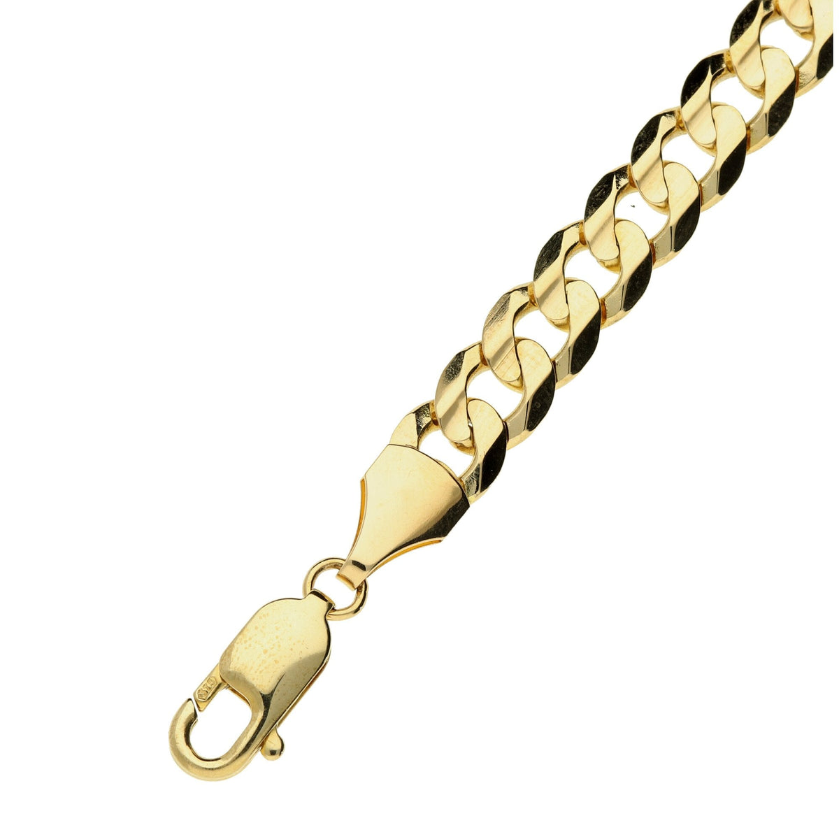 9ct Yellow Gold Curb Bracelet 8 inch - 16.1g