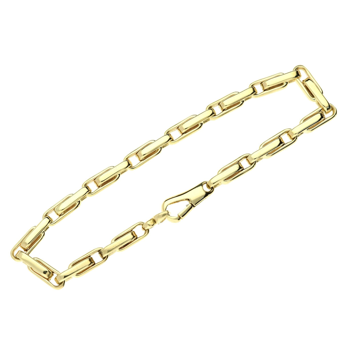 9ct Yellow Gold Fancy Bracelet - 8 inch - 18.4g