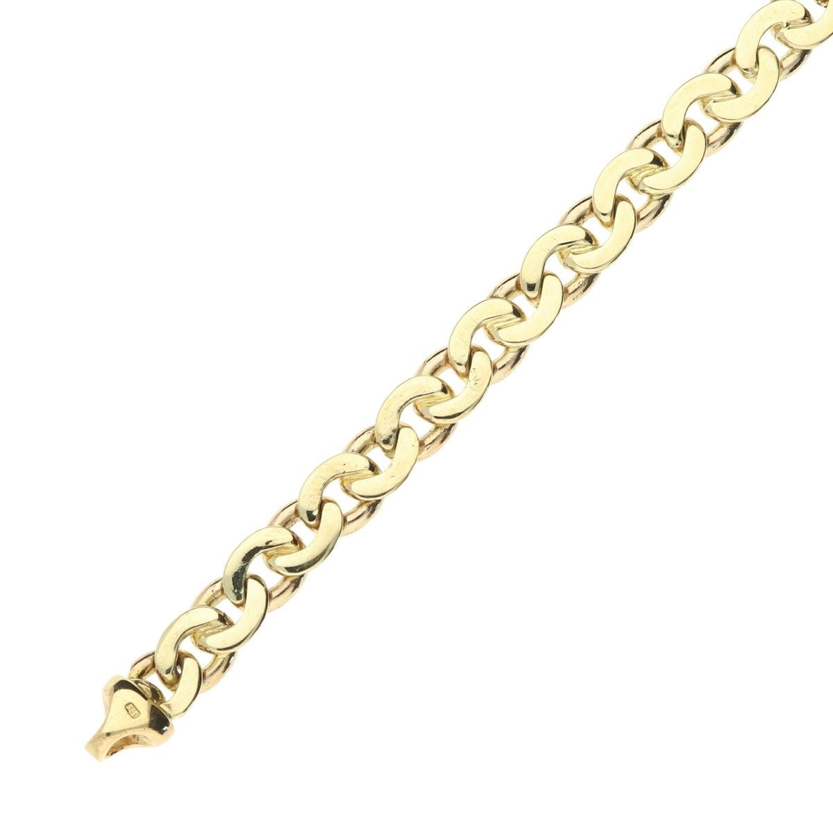 9ct Yellow Gold Fancy Bracelet - 9 inch - 15.5g