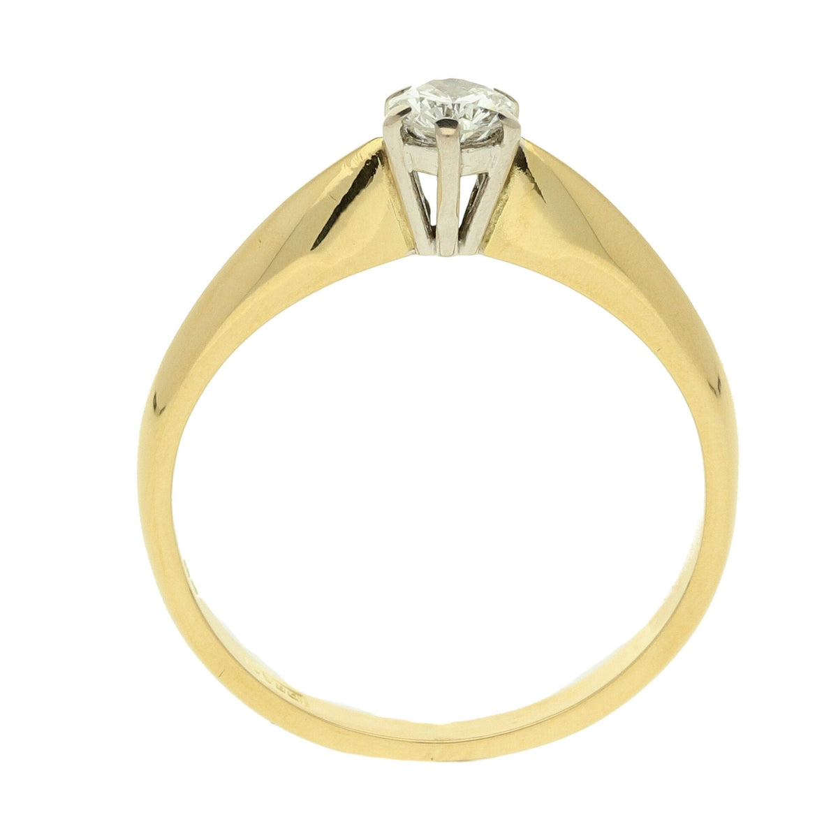 18ct Yellow Gold Diamond Engagement Ring - 0.25ct - Size N