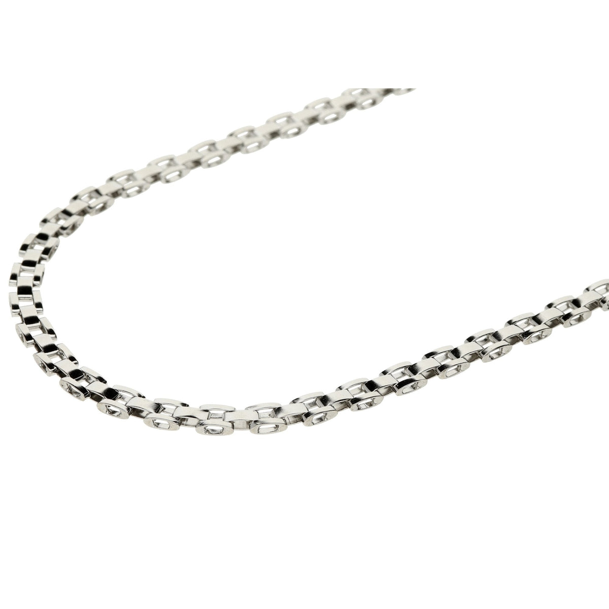 9ct White Gold 2x Bar Necklace - 16 inch - 11.2g
