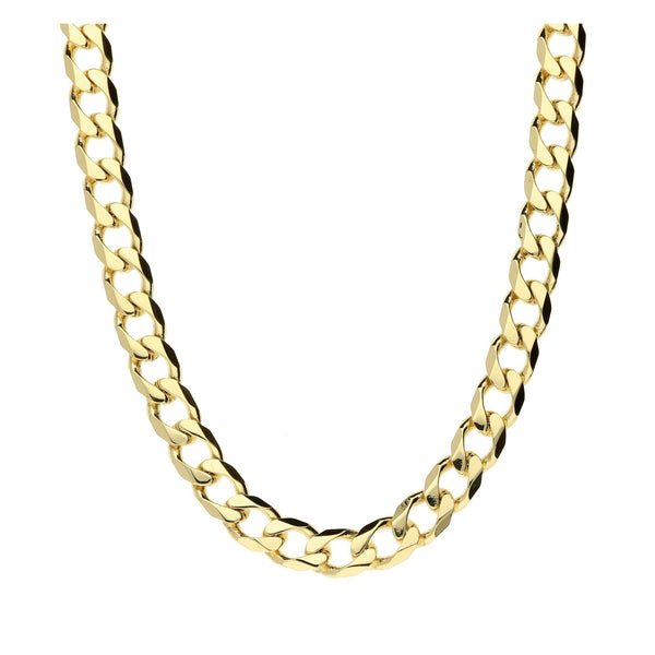 9ct Yellow Gold Flat Curb Chain - 18 inch - 21.7g