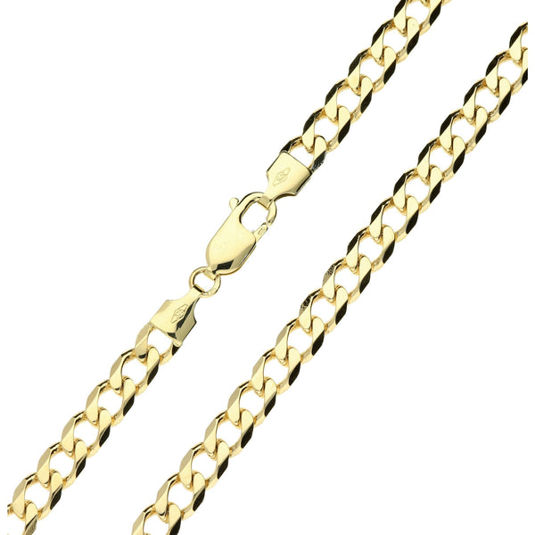 9ct Yellow Gold Flat Curb Chain - 18 inch - 21.7g