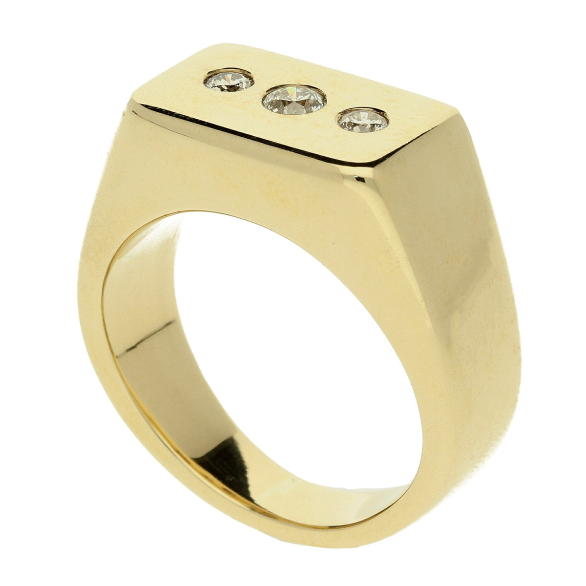 9ct Men's Heavy Gold Ring - Size W½- 28.9g