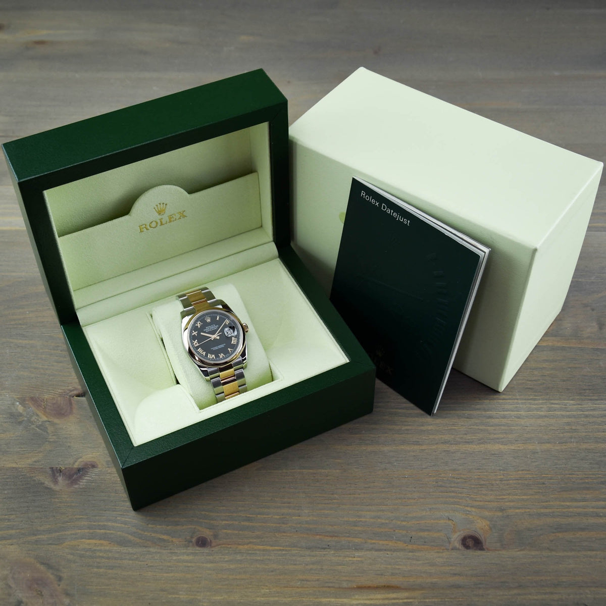Datejust 116201 - Steel & Rose - Black Roman Dial - 2005