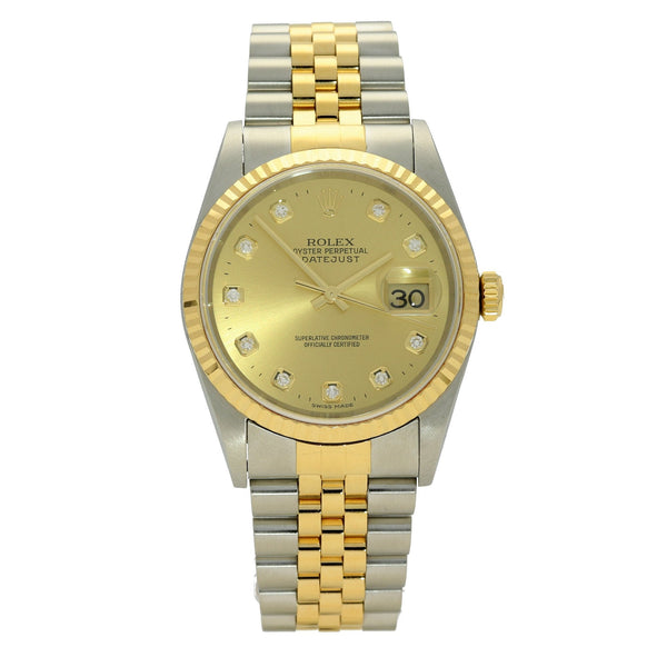 Datejust 16233 - Champagne Diamond Dial - 2001