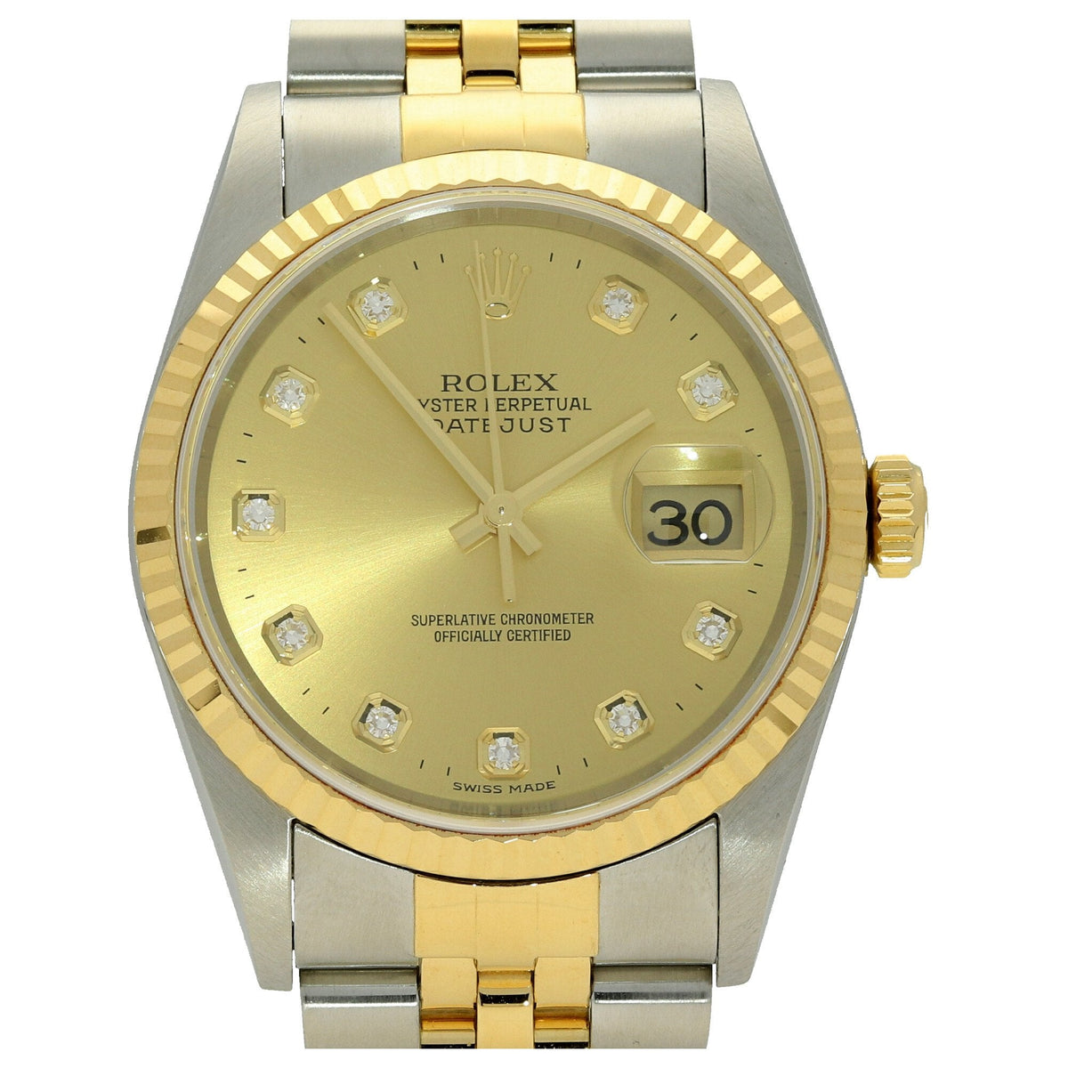 Datejust 16233 - Champagne Diamond Dial - 2001