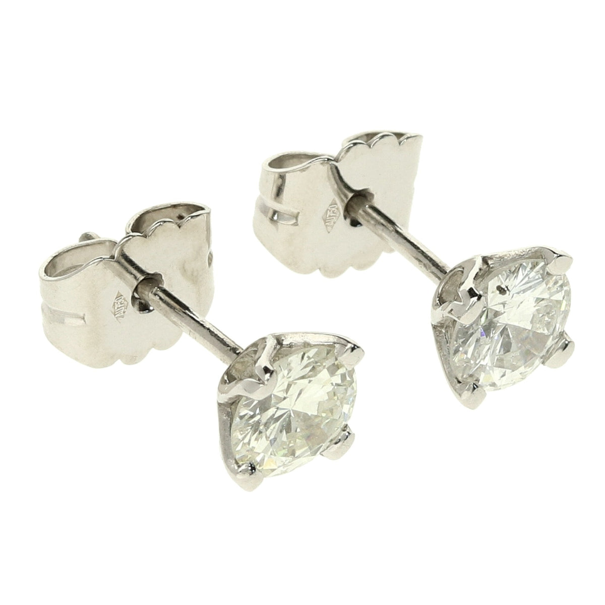 18ct White Gold Diamond Studs - 1.50ct